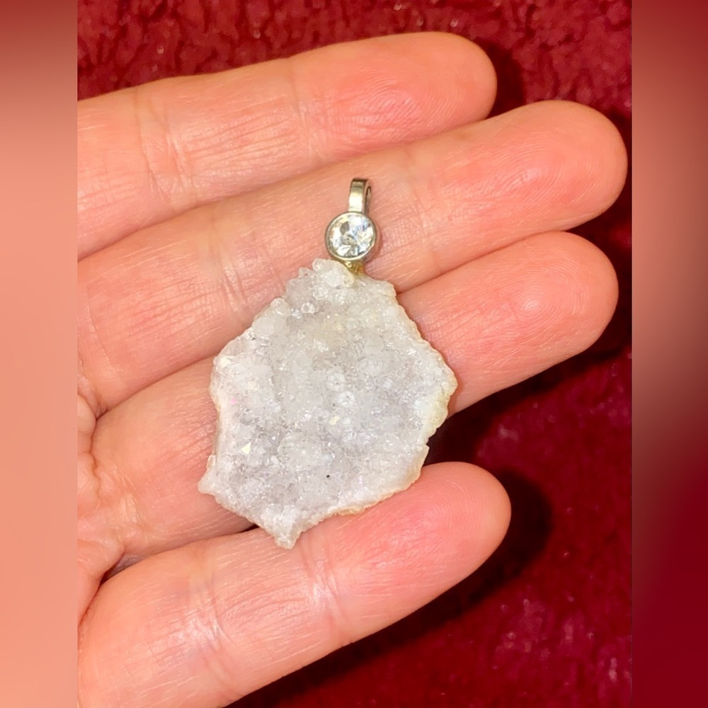 Natural Iceberg Calcite stone pendant
